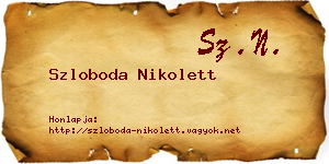 Szloboda Nikolett névjegykártya